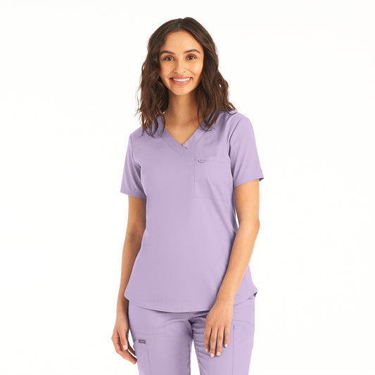 LT107 - Women's 2-Pocket V-Neck Landau Scrub Top