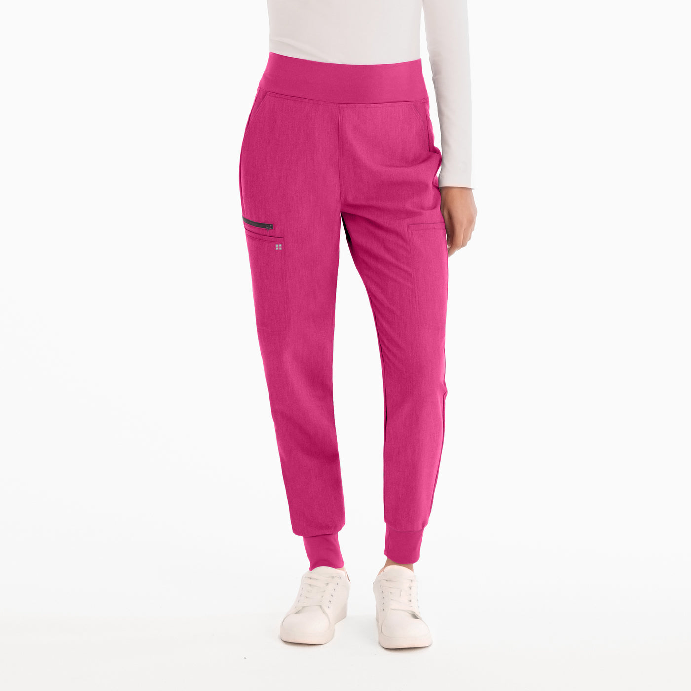 *Clearance Colours* WB410P White Cross VTess Women's Petite Joggers with Jersey Knit Contrast