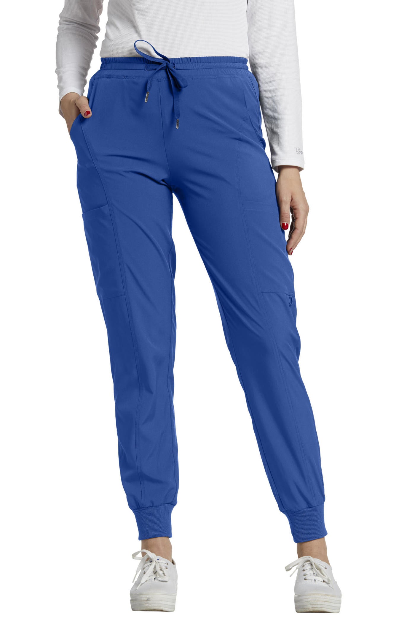 Embossed Wide Leg Track Pants - Navy Blue, Women's Pants